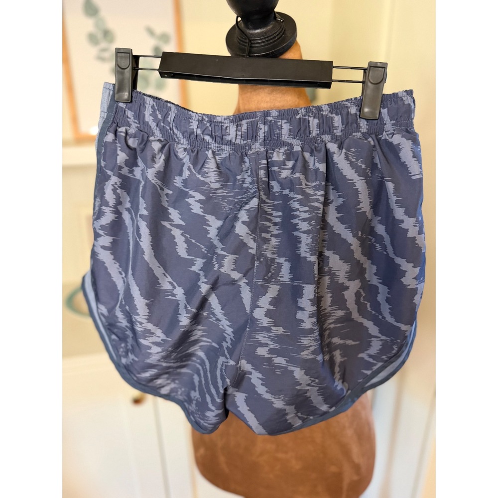 Nike Dri-FIT Running Shorts Womens Medium Blue Grey Abstract Print